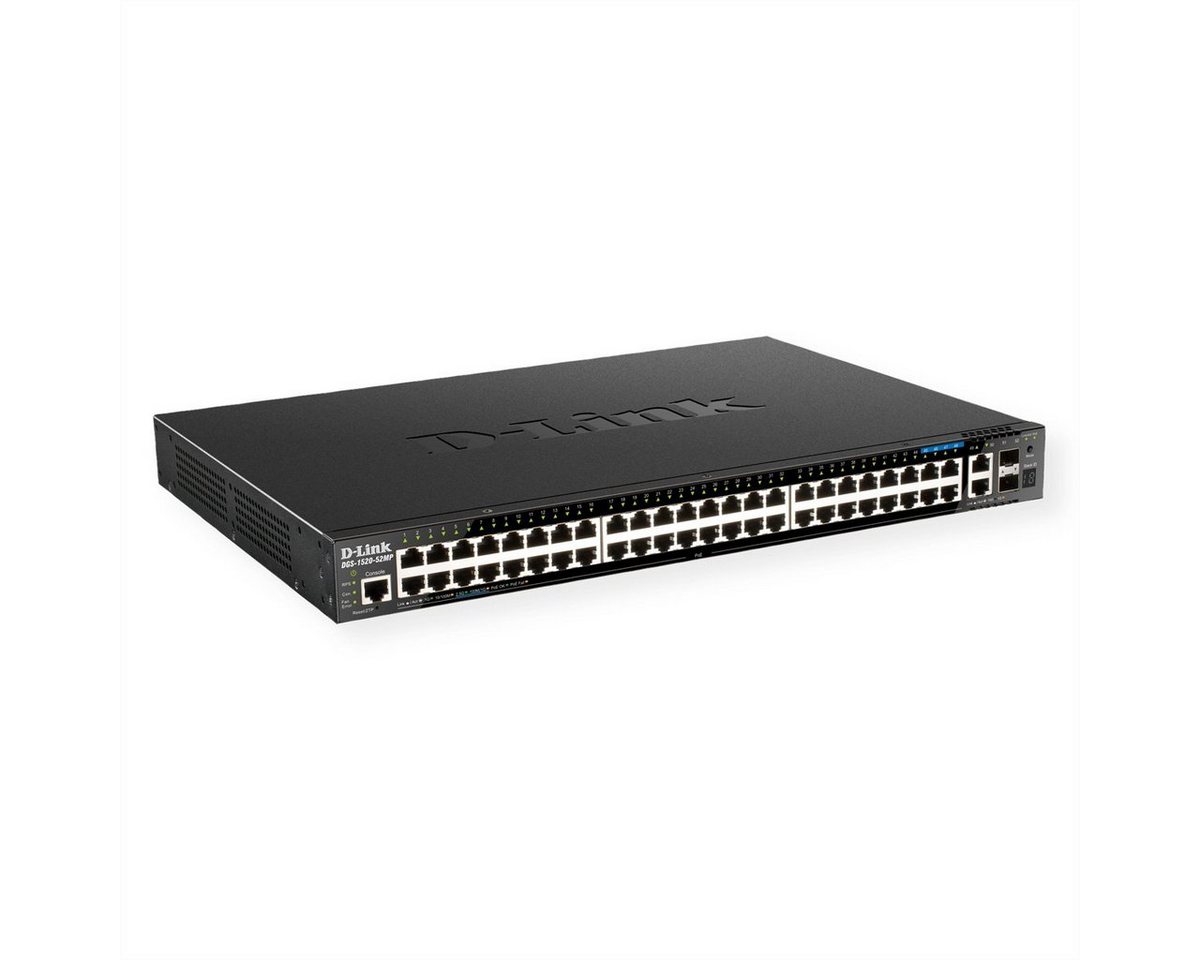 D-Link DGS-1520-52MP/E 52-Port Smart Managed PoE+ Gigabit Stack Switch Netzwerk-Switch (4x 2.5 GE, 4x 10G) von D-Link