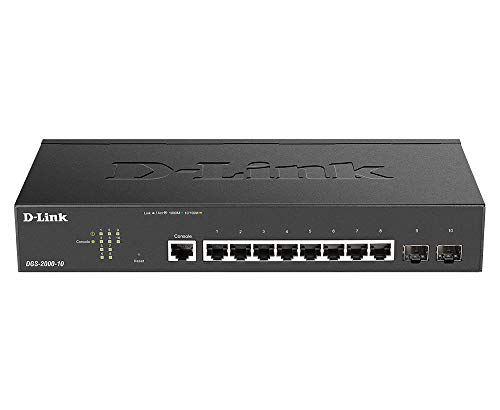 D-Link DGS-2000-10 Network Switch Managed L2/L3 Gigabit Ethernet (10/100/1000) 1U Black von D-Link