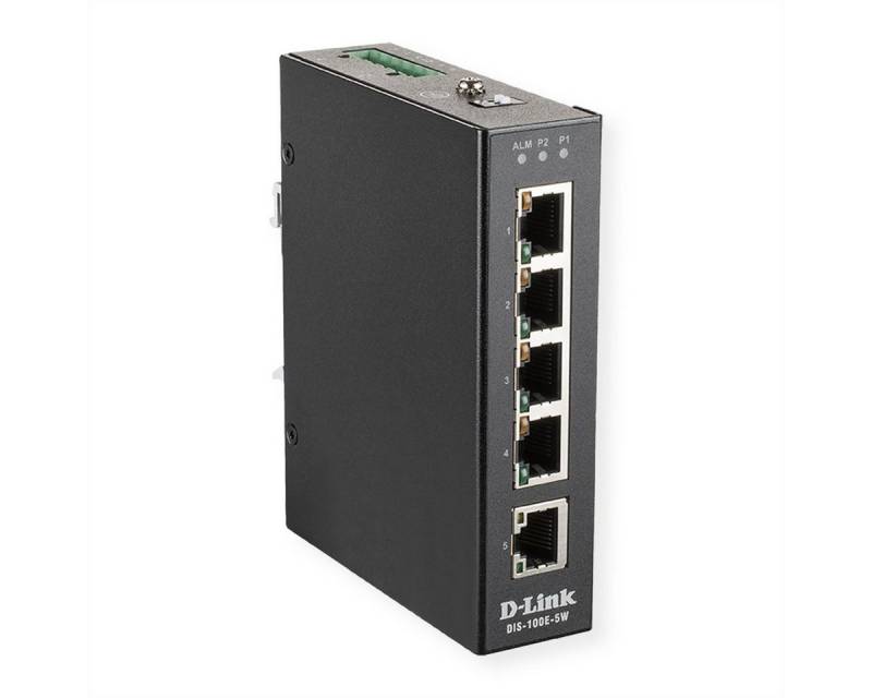 D-Link DIS-100E-5W Industrial Switch 5-Port Unmanaged Layer2 Fast Ethernet Netzwerk-Switch von D-Link