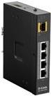 D-Link DIS 100G-5PSW - Switch - nicht verwaltet - 4 x 10/100/1000 (PoE+) + 1 x Gigabit SFP - an DIN-Schiene montierbar, wandmontierbar - PoE+ (120 W) - Gleichstrom (DIS-100G-5PSW) von D-Link