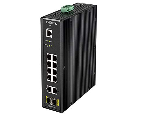 D-Link DIS-200G-12S 12-Port Layer2 Smart Managed Gigabit Industrial Switch (10x 10/100/1000Mbit/s TP (RJ-45) Port, 2x SFP Port, Wand-/Hutschienenmontage) von D-Link