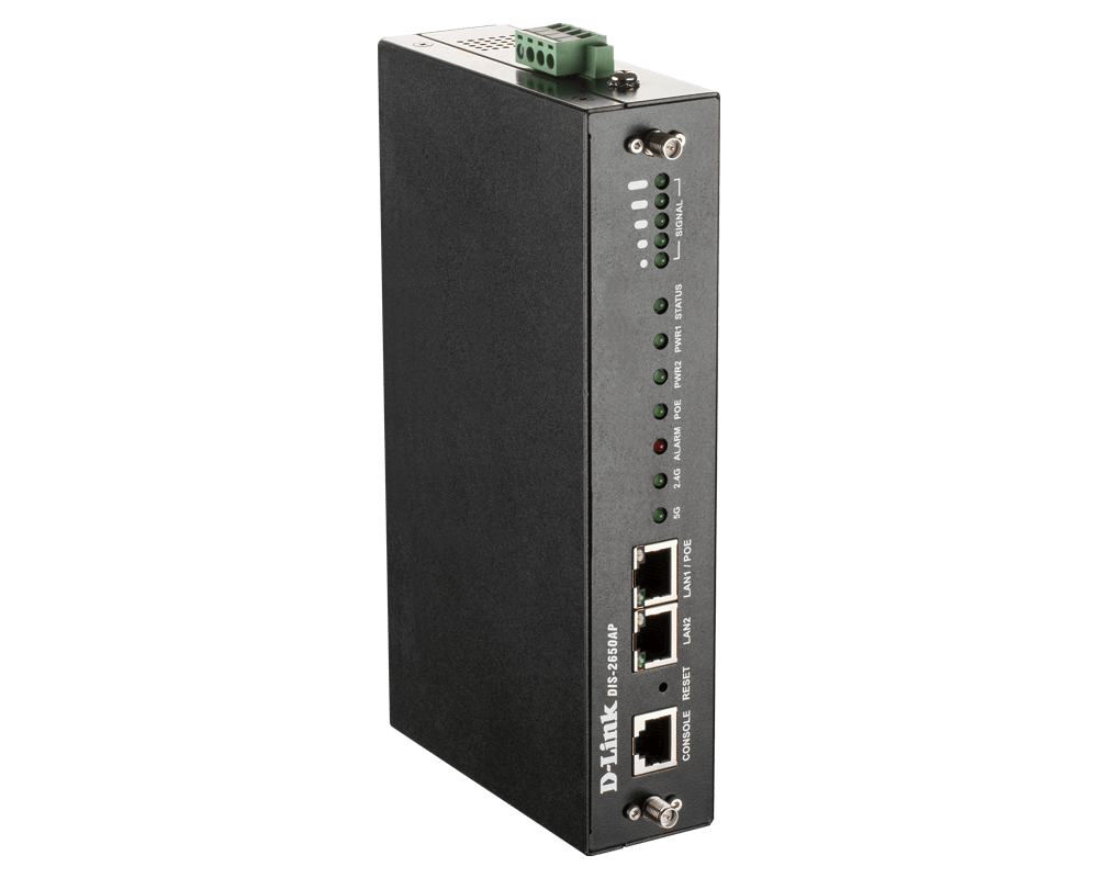 D-Link DIS-2650AP - Funkbasisstation - 2 Anschlüsse - Wi-Fi 5 - 2,4 GHz, 5 GHz - Gleichstrom - Wand / DIN-Schienen montierbar (DIS-2650AP) von D-Link