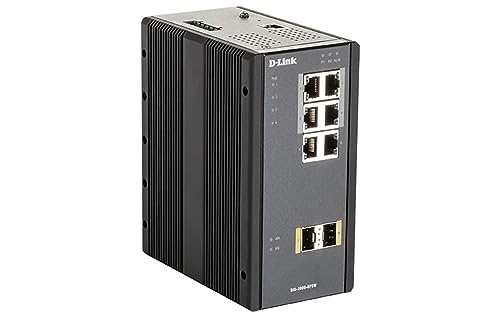 D-Link DIS 300G-8PSW Switch - gemanaged - 4x 10/100/1000 (PoE+) + 2x 10/100/1000 + 2x 100/1000 SFP - DIN-Schienenmontage, Wandmontage - PoE+ (120W) von D-Link
