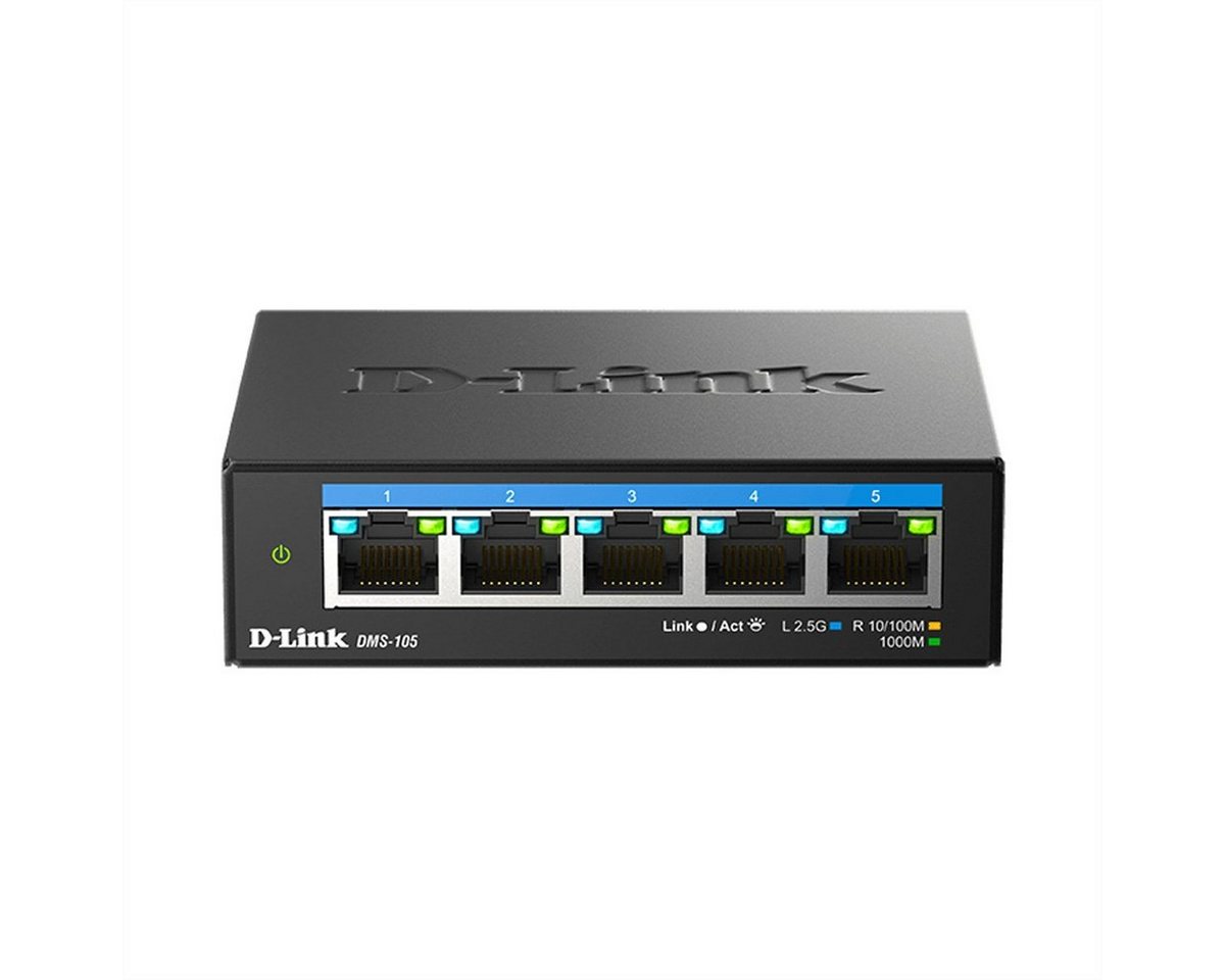 D-Link DMS-105/E 5-Port Switch Netzwerk-Switch (Multi-Gigabit Unmanaged) von D-Link