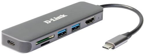 D-Link DUB-2327 6 Port USB-C® (USB 3.2 Gen 2) Multiport Hub Anthrazit von D-Link