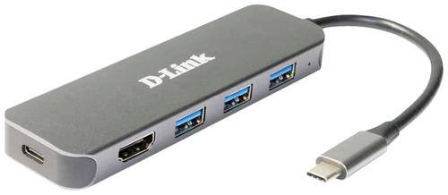 D-Link DUB-2333 5 Port USB-C® (USB 3.2 Gen 2) Multiport Hub Anthrazit von D-Link