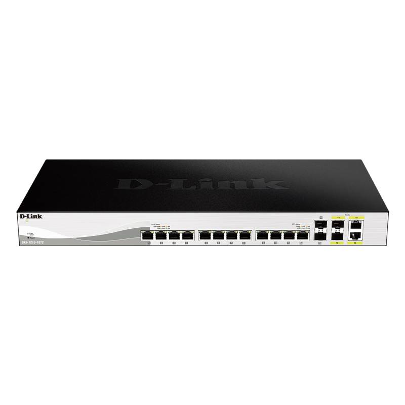 D-Link DXS-1210-16TC Smart Managed Switch 12x 10 Gbit/s Ethernet, 2x 10 Gbit/s SFP+, 2x 10GbE/SFP+ Combo von D-Link
