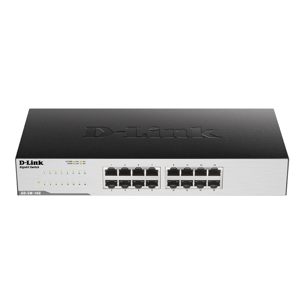 D-Link GO-SW-16G/E Easy Desktop Gigabit 16-Port Switch (1000 Mbit/s, Auto MDI/MDIX, Auto-Negotiation) von D-Link