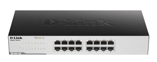 D-Link GO-SW-16G Gigabit Easy Ethernet Gigabit Desktop Switch, Schwarz ( Design kann variieren ) von D-Link