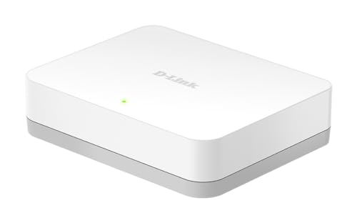 D-Link GO-SW-5G 5-Port Gigabit Easy Desktop Switch (10/100/1000 Mbit/s, automatische MDI/MDIX-Erkennung) weiß von D-Link