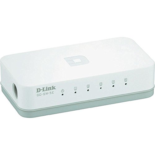 D-Link GO-SW-8E Ethernet Easy Desktop Switch (8 Ports mit 10/100 Mbit/s, automatische MDI/MDIX-Erkennung) weiß von D-Link