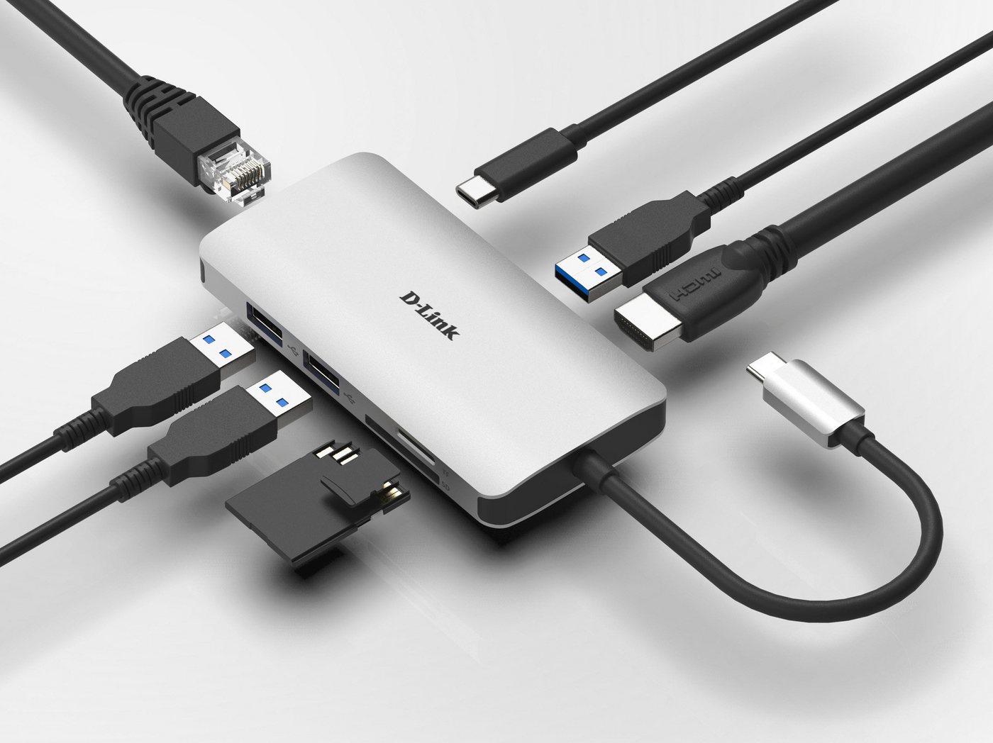 D-Link Laptop-Dockingstation DUB-M810 USB-C 8-Port USB 3.0 Hub mit HDMI und Ethernet D-Link Laptop-Dockingstation DUB-M810 USB-C 8-Port USB 3.0 Hub mit HDMI und Ethernet von D-Link