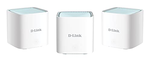 D-Link M15-3 EAGLE PRO AI AX1500 Mesh System (3-er Set, AI Wi-Fi/Traffic Optimiser, AI Parental Control, Gigabit Ports, MU-MIMO, 1024 QAM, OFDMA, WPA3, kompatibel mit Alexa/Gooogle Assistant) von D-Link