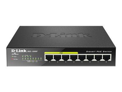 Switch D-Link DGS-1008P 8*GE PoE retail Switch D-Link DGS-1008P 8*GE PoE retail von D-Link