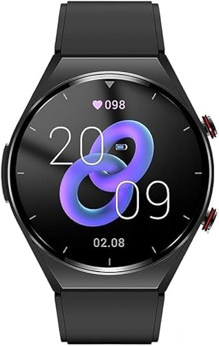 D'llesell E09 Smartwatch, Messen Blutdruck, Blutsauerstoff, Herzfrequenz, Temperatur, EKG, Elektrokardiogramm, Gesundheit, Smart-Armband (Schwarz) von D'llesell