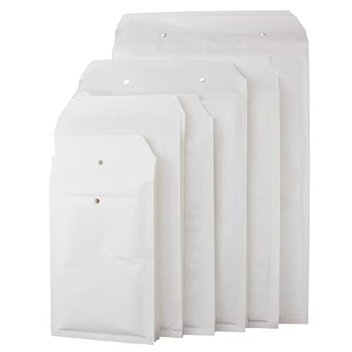D´s Items® | Luftpolsterumschläge [weiß] - 3/C - (170 mm x 225 mm) - Kraftpapier - [10 Stück] - | Luftpolstertaschen | Verpackungsmaterial | Luftpolsterversandtaschen | Versandtaschen von D´s Items