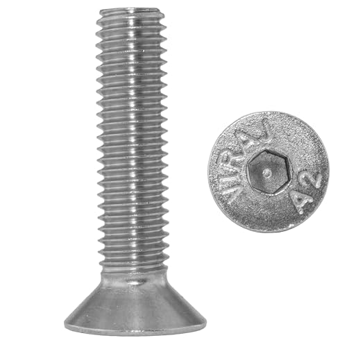 D´s Items® | Senkschrauben - M4x40 - DIN 7991 - Edelstahl A2 - [2 Stück] - | Senkkopfschrauben mit Innensechskant (ISK) u. Vollgewinde V2A von D´s Items