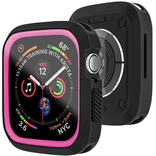 D & K Exclusives Kompatibel mit Apple Watch 40 mm Hülle, Sport-Schutzhülle für iWatch Damen Herren Kinder GPS iWatch Serie 6/5/4/SE, Schwarz, Pink von D & K Exclusives