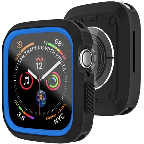 D & K Exclusives Kompatibel mit Apple Watch 40 mm Hülle, Sport-Schutzhülle für iWatch Damen Herren Kinder GPS iWatch Serie 6/5/4/SE, schwarz, blau von D & K Exclusives