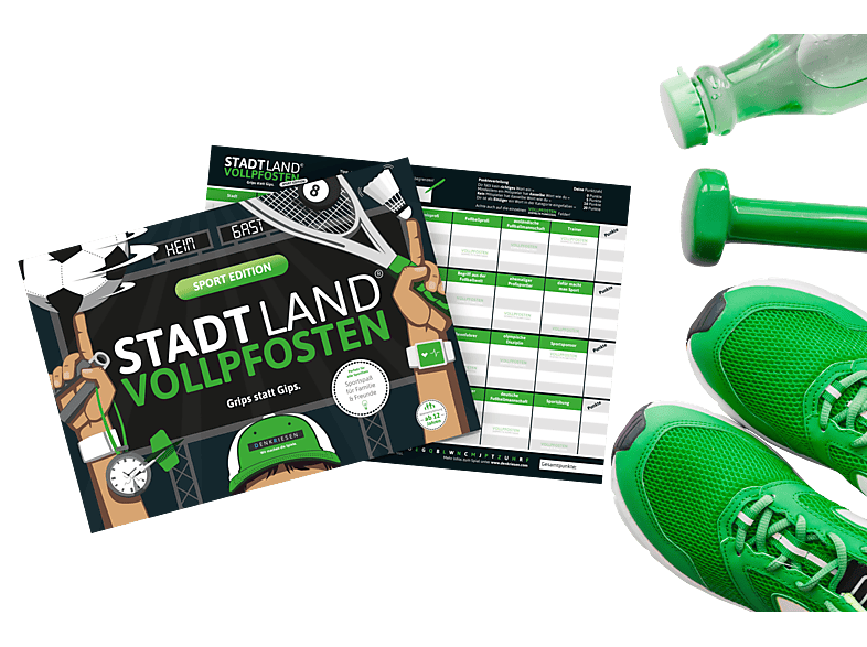 D & R DENKRIESEN STADT LAND VOLLPFOSTEN® - SPORT EDITION Grips statt Gips Familienspiel Mehrfarbig von D & R DENKRIESEN
