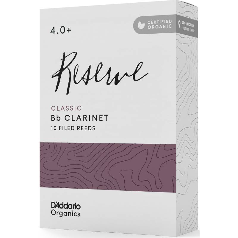 D&apos;Addario Woodwinds Organic Reserve Classic Bb Clarinet Reeds 4.0+ (Pack of 10) von D&apos;Addario Woodwinds