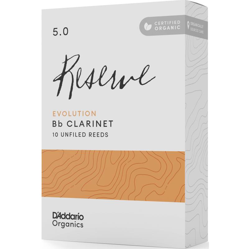 D&apos;Addario Woodwinds Organic Reserve Evolution Bb Clarinet Reeds 5.0 (set of 10) von D&apos;Addario Woodwinds