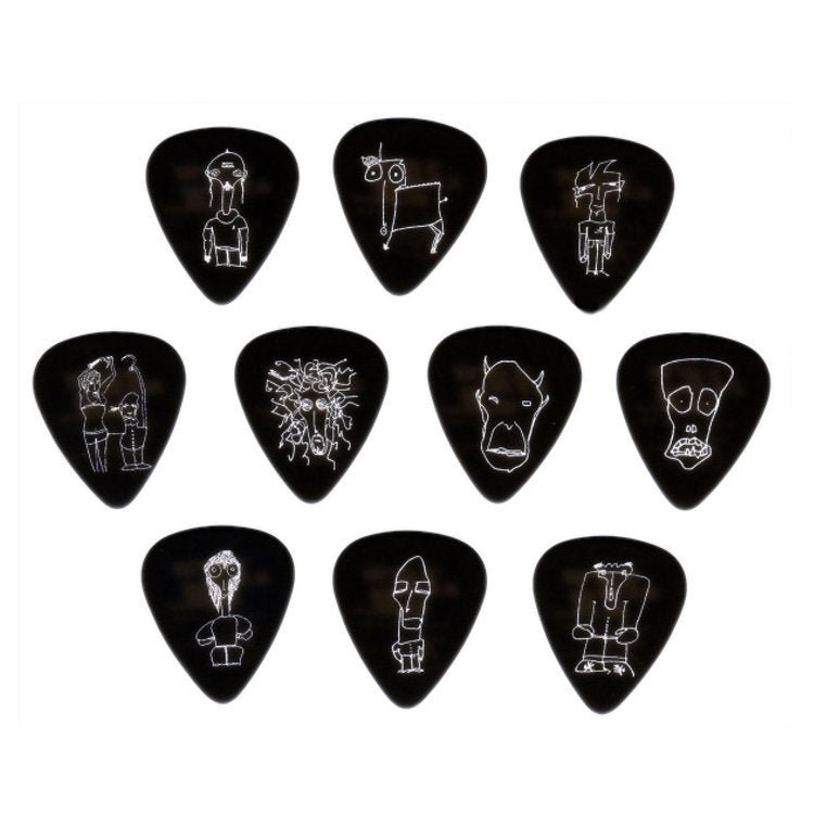D&apos;Addario 1CBK2-10JS Joe Satriani Plektren dünn, schwarz (10 Stück) von D&apos;Addario