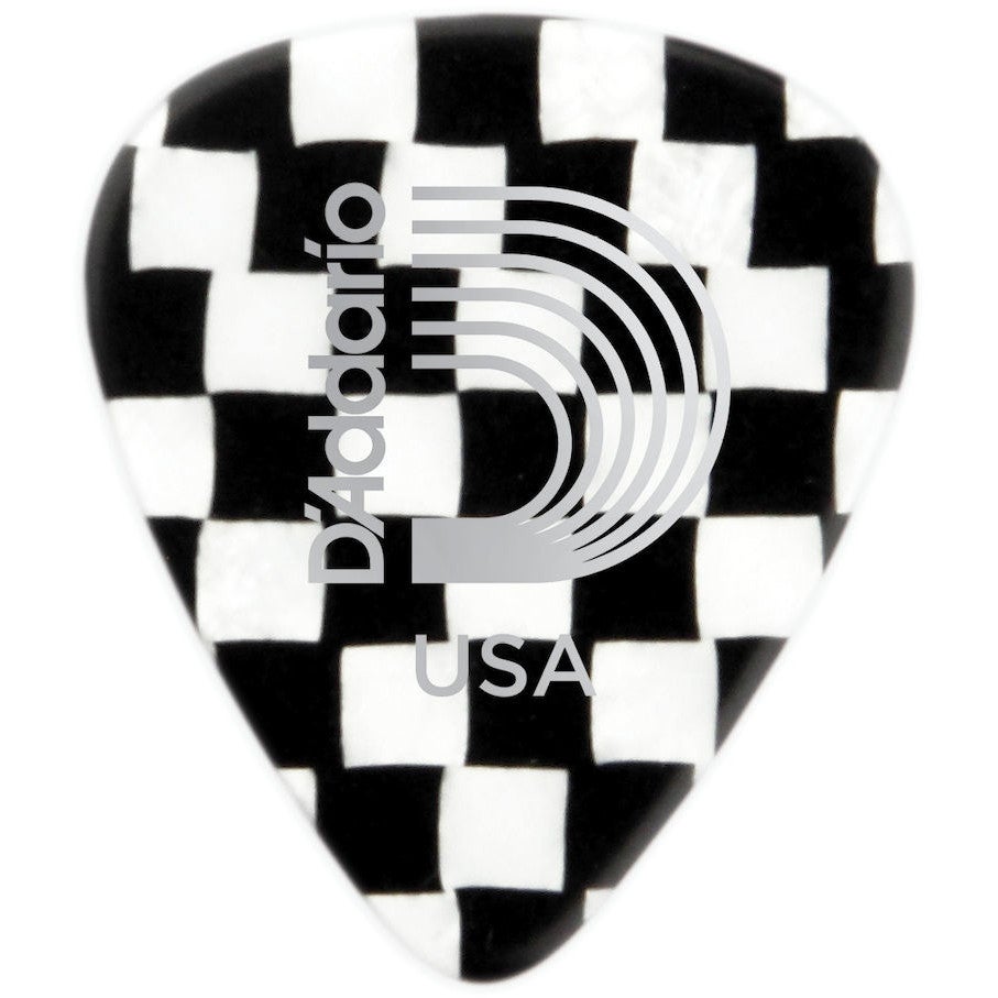 D&apos;Addario 1CCB4-10 Medium Celluloid Plectrums (Pack of 10, Chequer) von D&apos;Addario