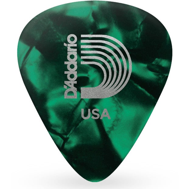 D&apos;Addario 1CGP7-10 Green Pearl Celluloid Plectrums, Extra Heavy (Pack of 10) von D&apos;Addario