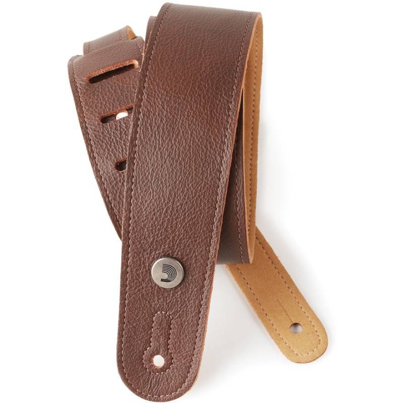 D&apos;Addario 20GL01 Slim Garment Leather Guitar Strap (Brown) von D&apos;Addario