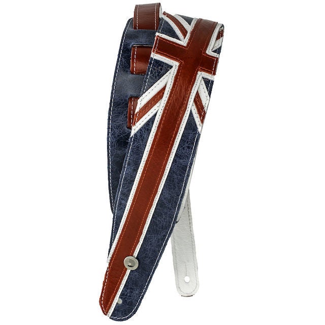 D&apos;Addario 25PRL03 Leather Guitar Strap (Union Jack) von D&apos;Addario