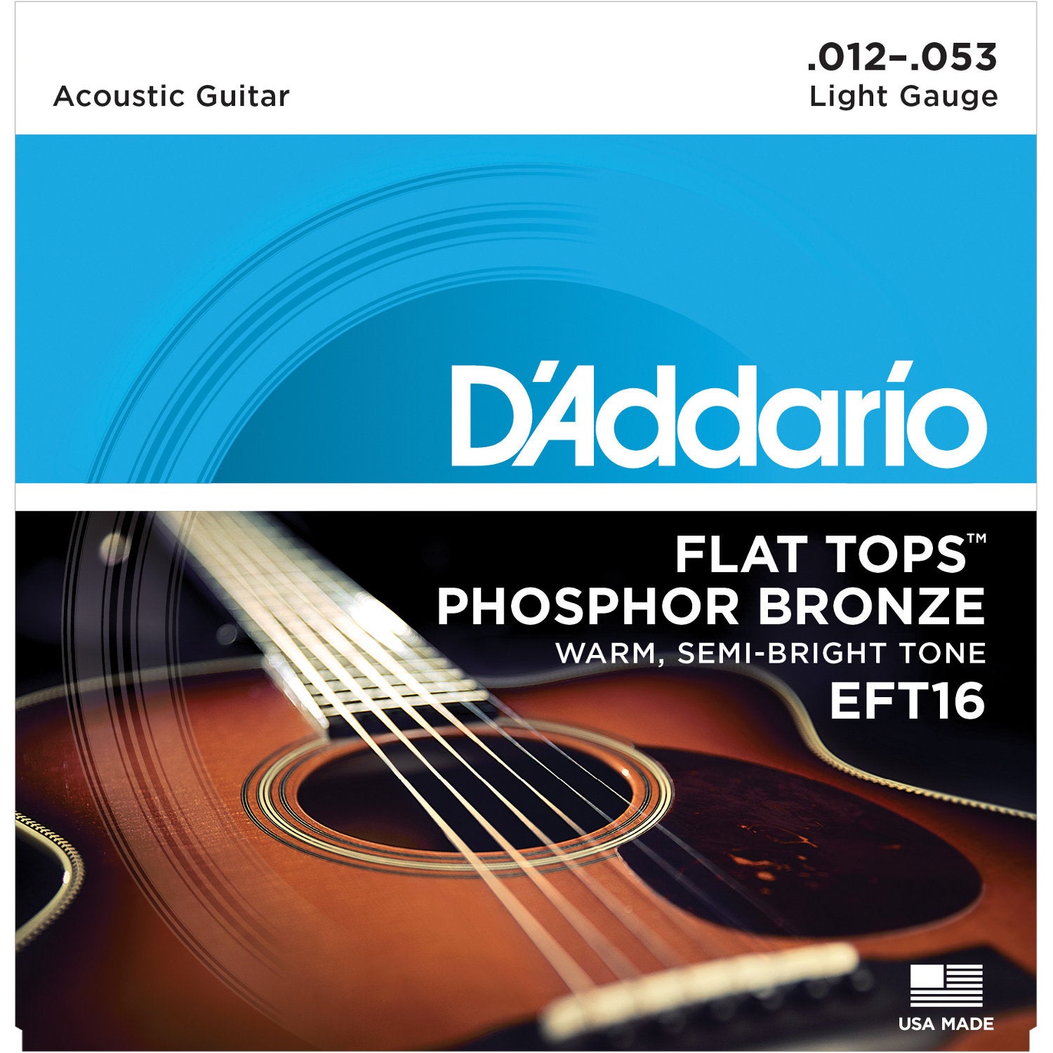 D'Addario EFT16 Flat Tops Saitensatz für Westerngitarren D'Addario EFT16 Flat Tops Saitensatz für Westerngitarren von D'Addario