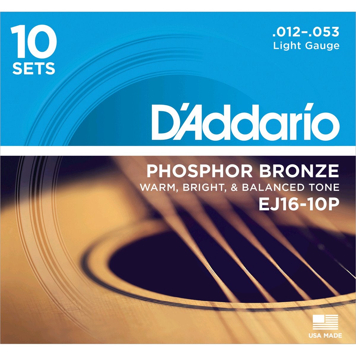 D'Addario EJ16-10P 10 Saitensätze für Akustikgitarre D'Addario EJ16-10P 10 Saitensätze für Akustikgitarre von D'Addario