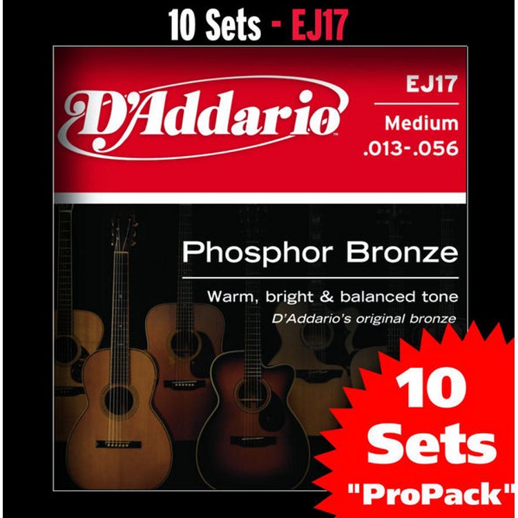 D&apos;Addario EJ17-10P Electric Guitar Strings (Pack of 10) von D&apos;Addario