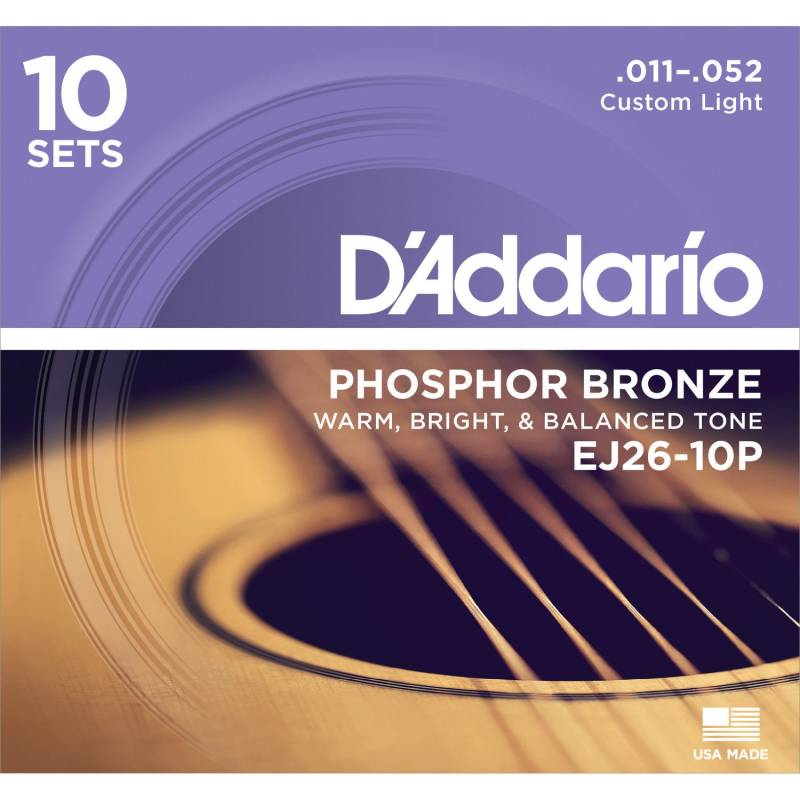 D&apos;Addario EJ26-10P Saitensätze für Westerngitarren (10-er Set) von D&apos;Addario
