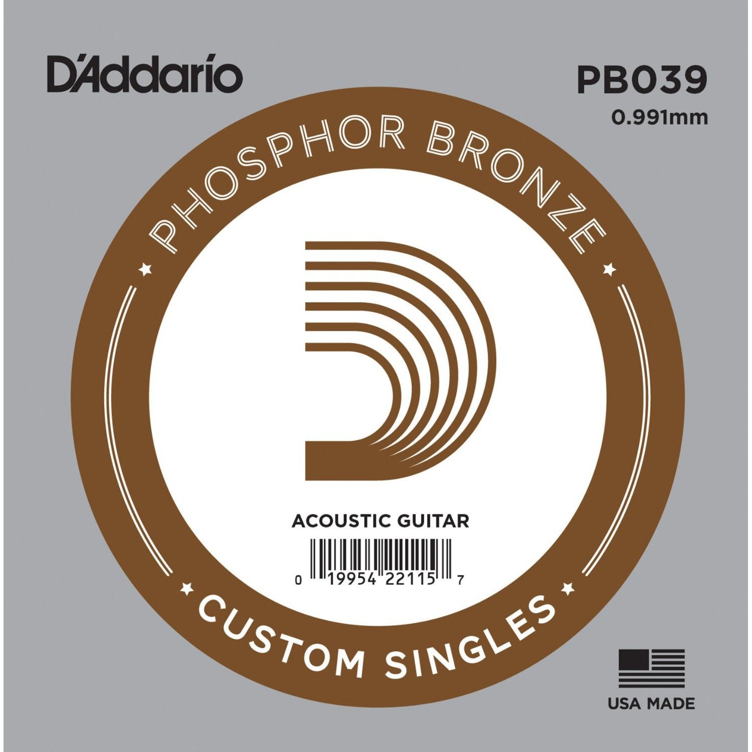 D'Addario PB039 einzelne Saite f. Westerngitarre D'Addario PB039 einzelne Saite f. Westerngitarre von D'Addario