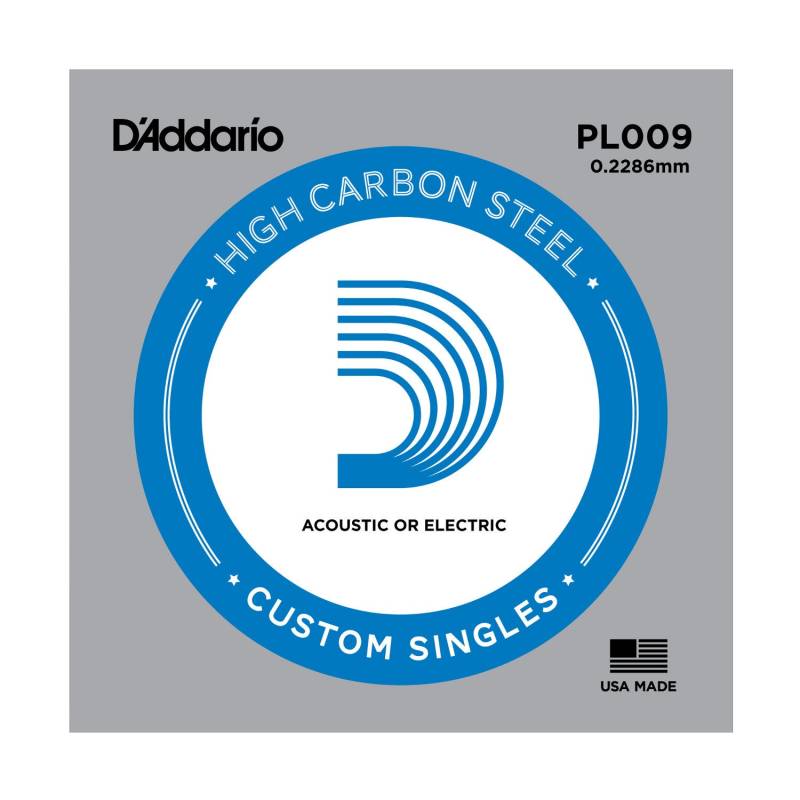 D&apos;Addario PL009 Einzelsaite für E- und Westerngitarre von D&apos;Addario