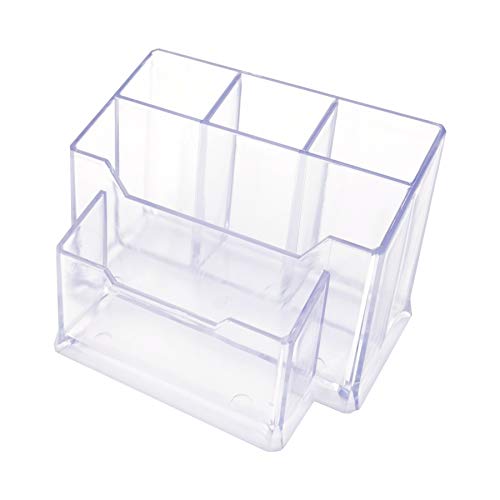 D.RECT 0080 Acryl-Stifteköcher Tisch-Organizer Schreibtisch Organisator Schreibtisch Stifthalter Multifunktions -Organisator glasklar transparent von D.RECT