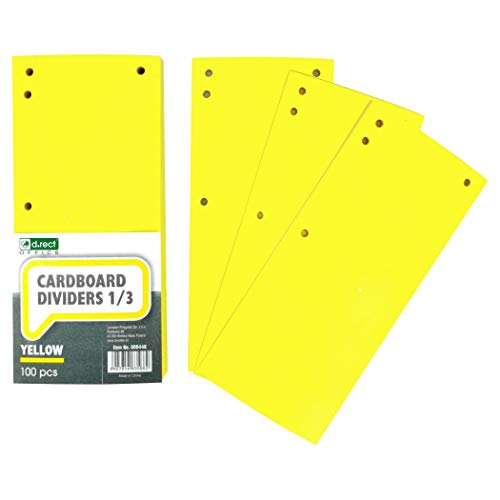 D.RECT 100er Pack Karton-Trennstreifen. 11x24cm Trennlaschen Trennblätter Ordner Register 160g/m² Gelb 009448 D.RECT 100er Pack Karton-Trennstreifen. 11x24cm Trennlaschen Trennblätter Ordner Register 160g/m² Gelb 009448 von D.RECT