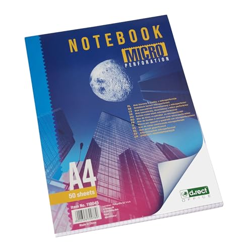 D.RECT 110045 Briefblock mit Mikroperforation | karierter Schreibblock | 70 g/m² | A4 | 50 Blatt D.RECT 110045 Briefblock mit Mikroperforation | karierter Schreibblock | 70 g/m² | A4 | 50 Blatt von D.RECT