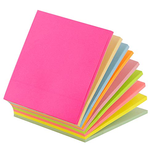 D.RECT 110516 Haftnotizwürfel Haftnotizzettel Zettelblock bunt sortiert in 75x75mm 9x25 Blatt Magic Neon von D.RECT