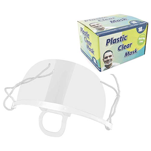 D.RECT Visier Gesichtsschutz Transparent Anti-Fog Wiederverwendbar Stück Schutzschild Transparentes Schutzvisier Gesichtsschild Visier Kinn Set 10 Stück von D.RECT