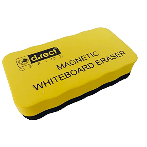 D.RECT 800140 Whiteboard Schwamm | EVA Magnetisch Magnettafel Reiniger Löscher Radierer | Wischer mit starkem Magneten für Trockenreinigung Ihres White Boards von D.RECT
