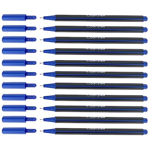 D.RECT Fineliner Set 12 Stück - Filzstift Für Den Täglichen Gebrauch Geeignet - Feinleiner Stift - Superfeine, Linienbreite Ca. 0.4 mm - Blau von D.RECT