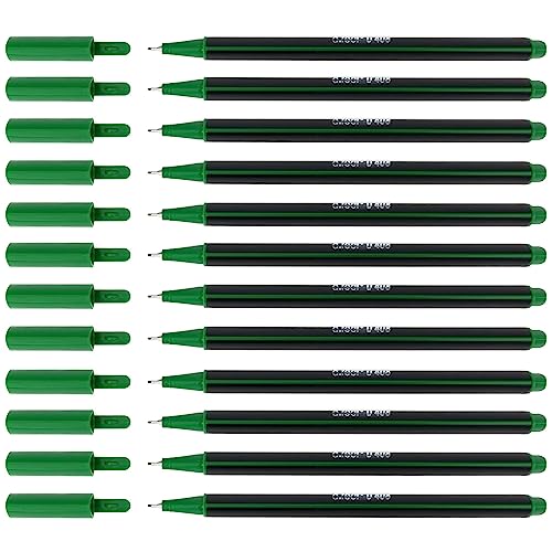 D.RECT Fineliner Set 12 Stück - Filzstift Für Den Täglichen Gebrauch Geeignet - Feinleiner Stift - Superfeine, Linienbreite Ca. 0.4 mm - Grün D.RECT Fineliner Set 12 Stück - Filzstift Für Den Täglichen Gebrauch Geeignet - Feinleiner Stift - Superfeine, Linienbreite Ca. 0.4 mm - Grün von D.RECT