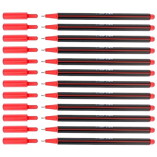 D.RECT Fineliner Set 12 Stück - Filzstift Für Den Täglichen Gebrauch Geeignet - Feinleiner Stift - Superfeine, Linienbreite Ca. 0.4 mm - Rot D.RECT Fineliner Set 12 Stück - Filzstift Für Den Täglichen Gebrauch Geeignet - Feinleiner Stift - Superfeine, Linienbreite Ca. 0.4 mm - Rot von D.RECT