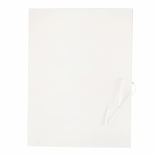 D.RECT - Sammelmappe aus Karton | Mappe mit Bandverschluss | Sichere Aufbewahrung und Transportieren | Weiß | 250g - 50 Stück von D.RECT