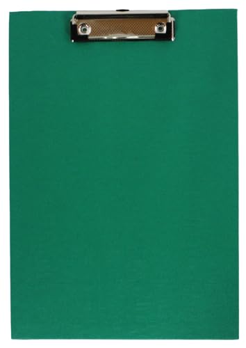 Klemmbrett Schreibplatte A4 PVC-Folie leinengeprägt grün mit Klemmmechanik mit Aufhängeöse von D.RECT