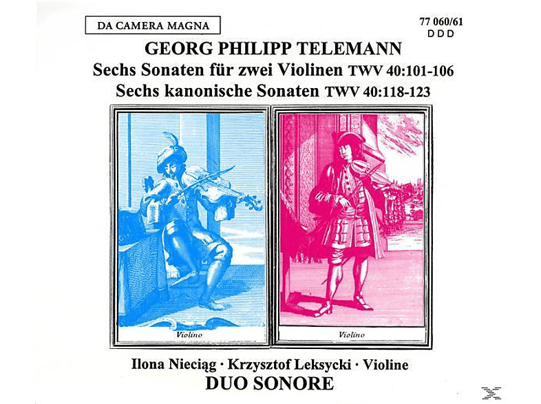 Duo Sonore - 6 SONATEN FÜR 2 VIOLINEN/6 KAN (CD) von DA CAMERA
