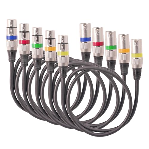 DABAIXIONG 5pieces Anti Tangling XLR Kabel 3Pin XLR Männlich Bis Weiblich Ausbalanciert DABAIXIONG 5pieces Anti Tangling XLR Kabel 3Pin XLR Männlich Bis Weiblich Ausbalanciert von DABAIXIONG